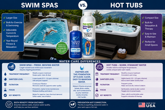 Swim Spa vs Hot Tub:  Why Water Care Is Different