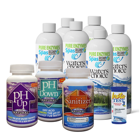 Kit de inicio para spa - Suministro para 6 meses, Sistema de desinfección ultra natural