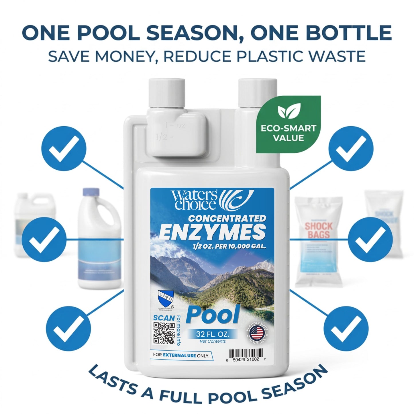 Concentrado de enzimas para piscinas de 16 oz